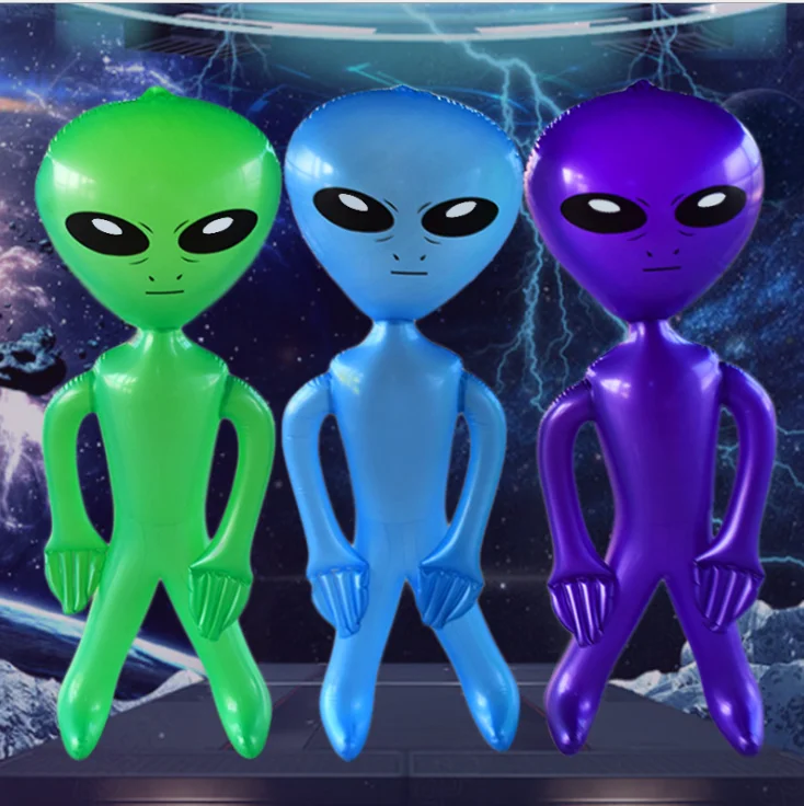 90 см/170 см ПВХ Alien надувная Зеленая кукла для взрослых детская игрушка Хэллоуин