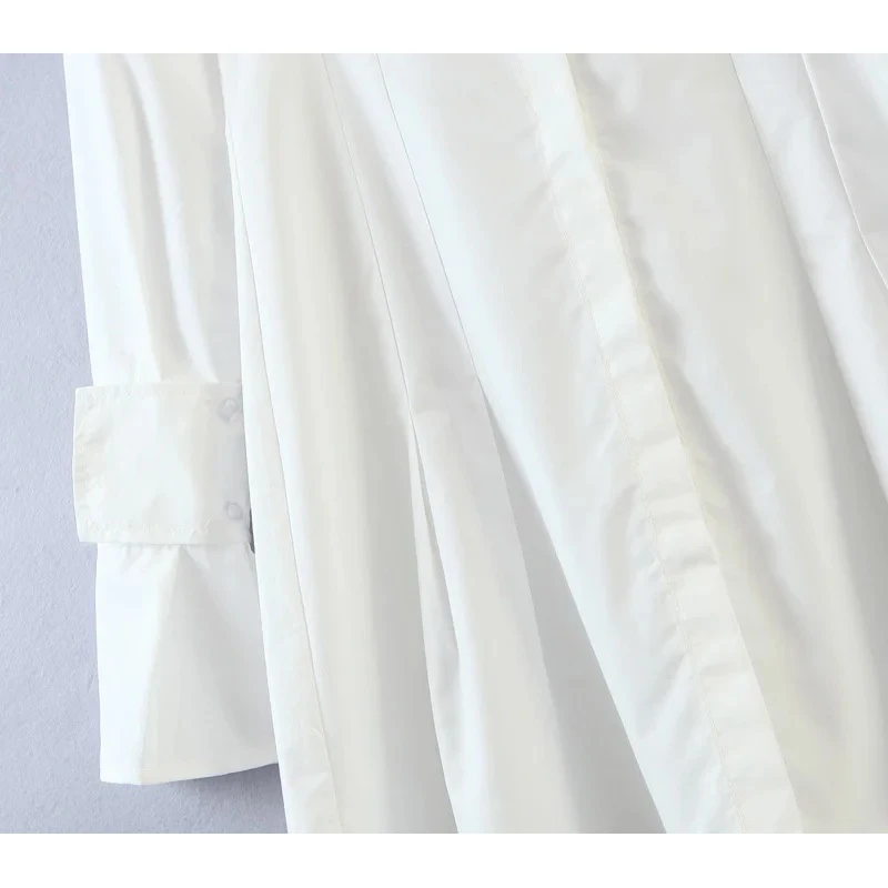 

Sukibandra Autumn Long Flare Sleeve Elegant Women White Shirt Dress 2020 Fall Casual Short Office Female Dresses Female Dress