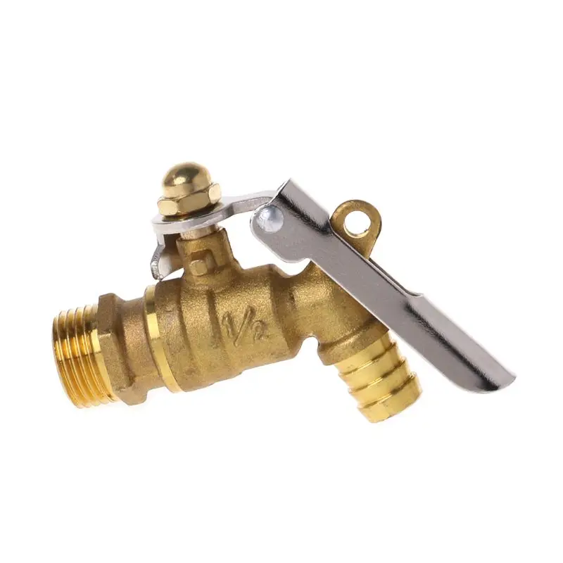 

1/2" Brass Faucet Lockable Water Tap Single Hole Water Tap Faucet Spout