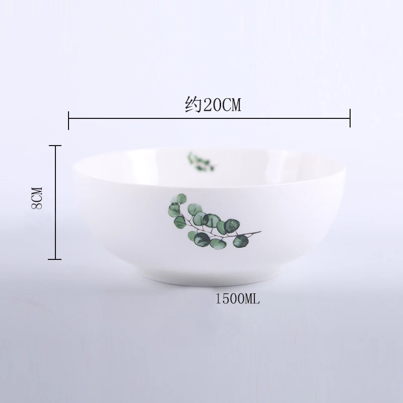8inch-model7 Скандинавский простой креативный круглый зеленый лапша быстрого приготовления керамическая чаша Бытовая столовая посуда растительный салат суп Закуски Блюдо миска посуда - Цвет: 8inch-model7