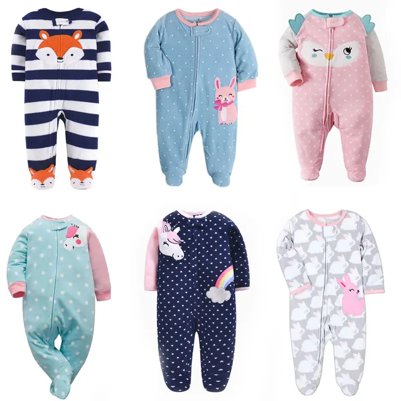 

Детский флисовый комбинезон с единорогом, на осень/зиму, 2021