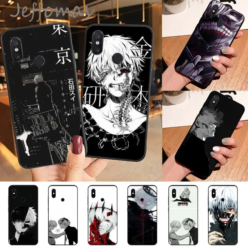 

Tokyo Ghoul Trendy Anime Kaneki Ken Black Cell Phone Case For Xiaomi Redmi Note 4 5 6 7 8 9 10 11 S pro S2 PLUS 6A PRO lite