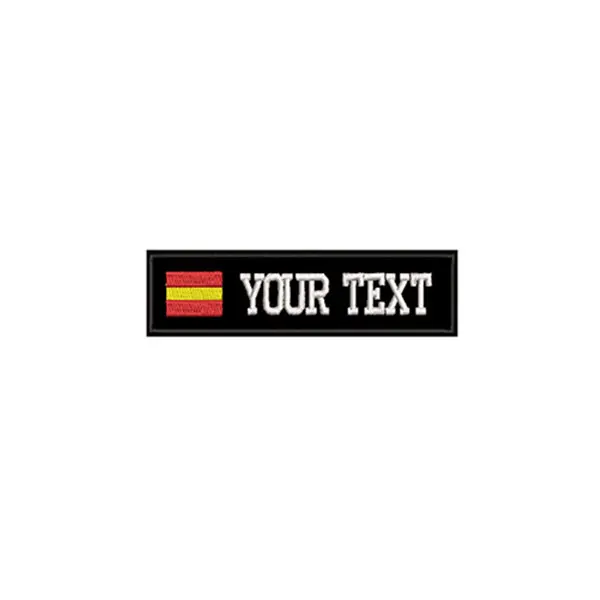 Spain flag Rectangular 1 line custom Embroidered Name hook onpatch US brazil French UK country flag personalized flag for jacket,bag,coat - Цвет: Spain flag