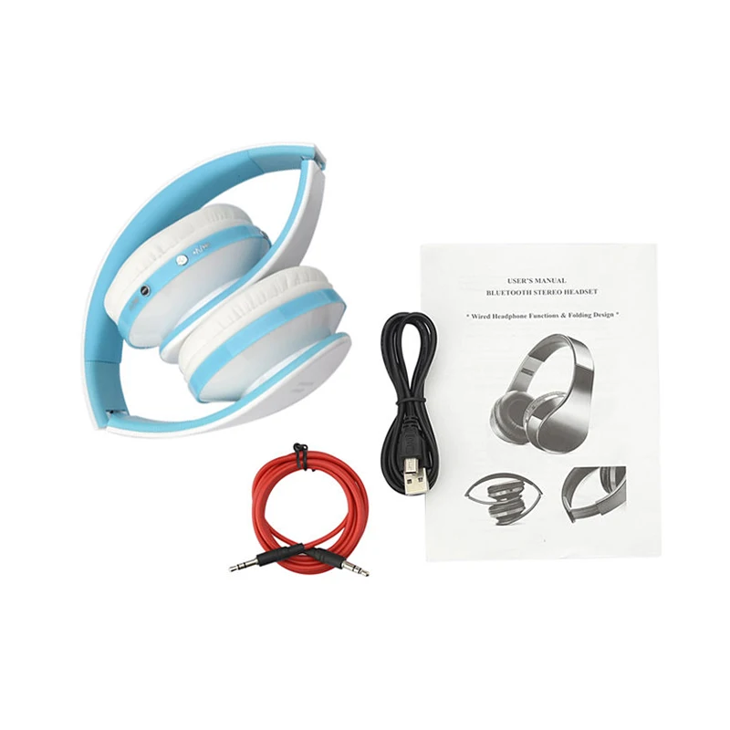 

Bluetooth Headphones Wireless Headphone with Mic Ear Earphone Headset for Phone PC 4 Color Wired + Wireless