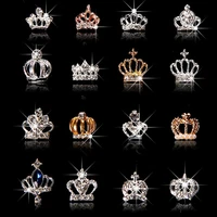 10pcslot 3d nail art jewelry silver gold crown shape nail jewelry shining crystal rhinestones nail jewelry accessories ml723