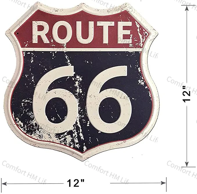 Винтажные дорожные знаки Route 66 металлический жестяной знак для декора стен в