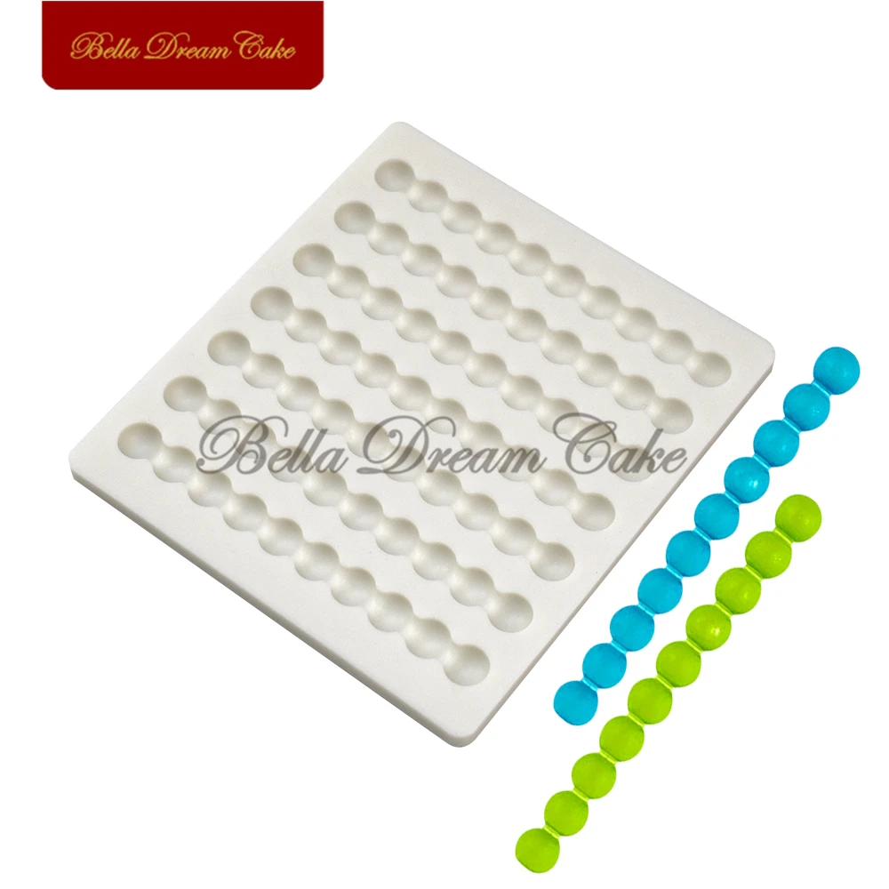 

Pearl Necklace Design Silicone Mold DIY Chocolate Fondant Cake Border Mould Cake Decorating Tools Kitchen Baking Accessories