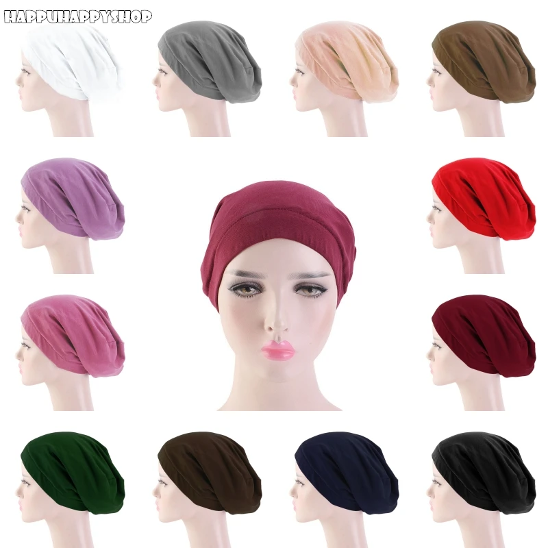 Мусульманские женщины Strech Underscarf тюрбан капот исламский головной убор шапочки