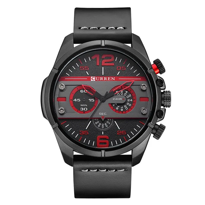 

2020 Watch Men's Top Brand Luxury Waterproof Sports Quartz Watches Men's Fashion Leather Strap Men's Business Male Clock