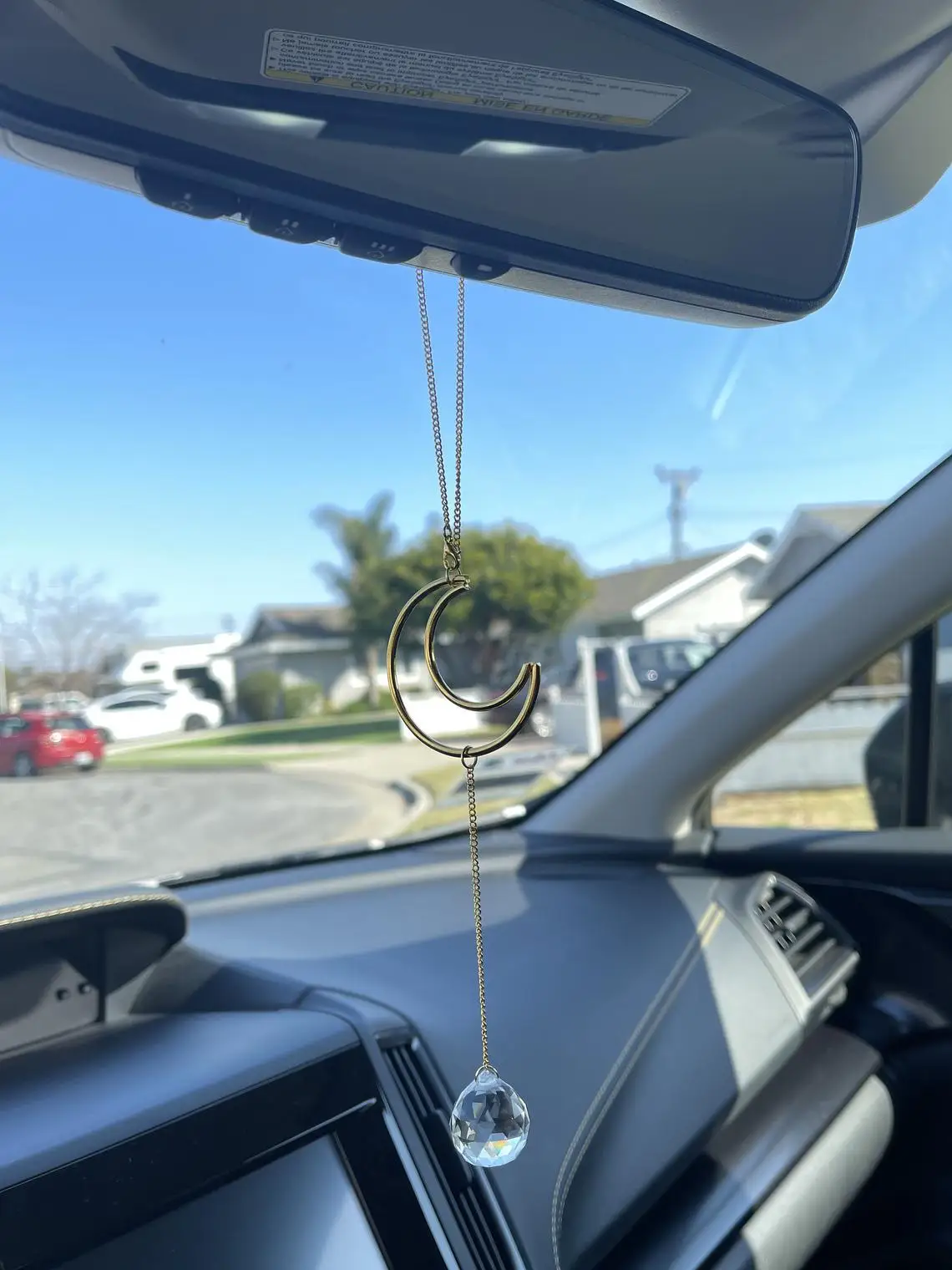 Зеркало заднего вида в форме Луны Хрустальная Призма Ловец Солнца радуга