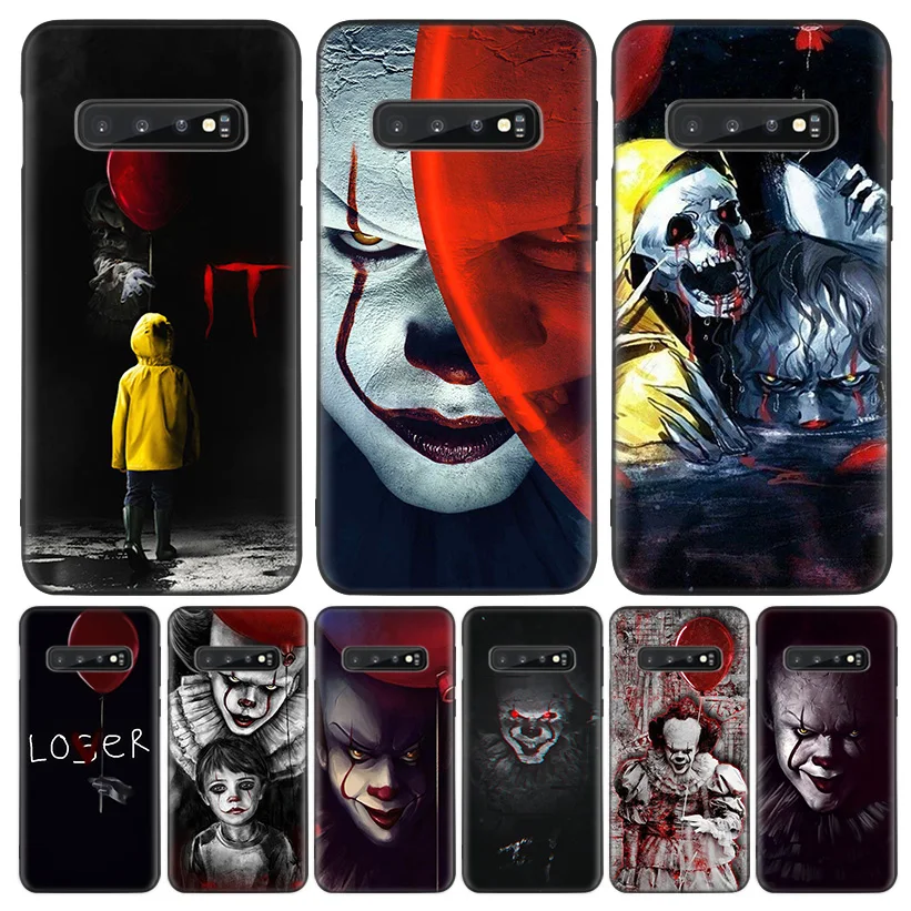 Черный чехол для samsung Galaxy S10+ Plus Lite Note 10 9 8 S9 S8 J4 J6+ Plus S7 S6 Edge Capa