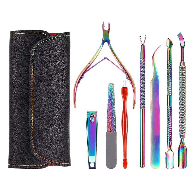 

TIANMI Manicure Nail Clipper Set Color Titanium Household Nail Clippers Manicure Tool Pedicure Nail Scissor Clippers