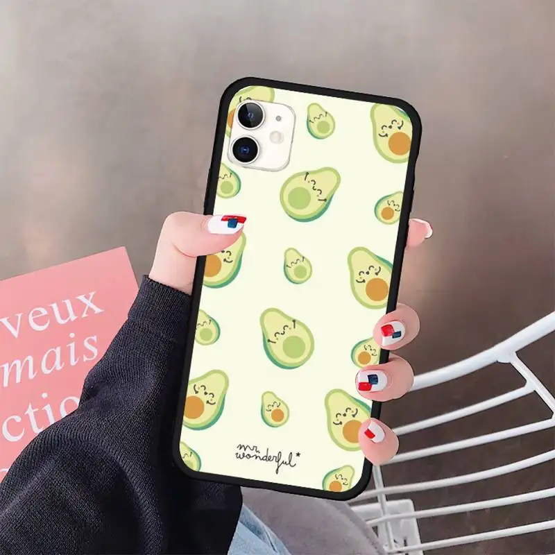 

Avocado fruit food cute Phone Case for iPhone 11 12 pro XS MAX 8 7 6 6S Plus X 5S SE 2020 XR mini