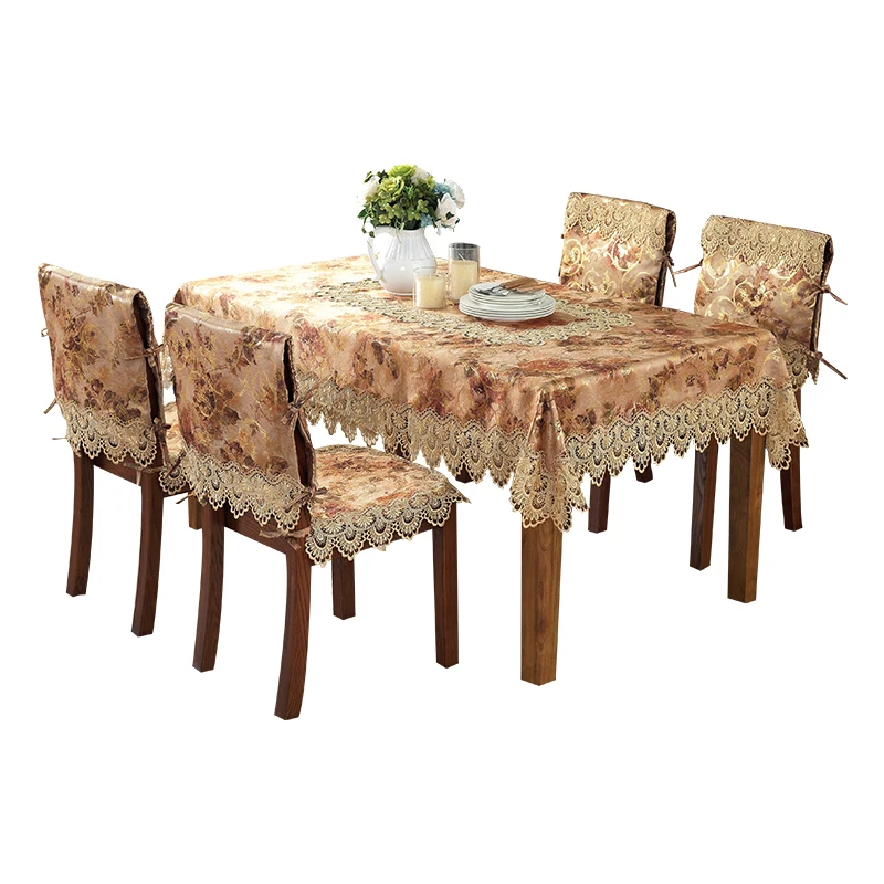 Европейская роскошная кружевная скатерть с вышивкой покрытие для обеденного