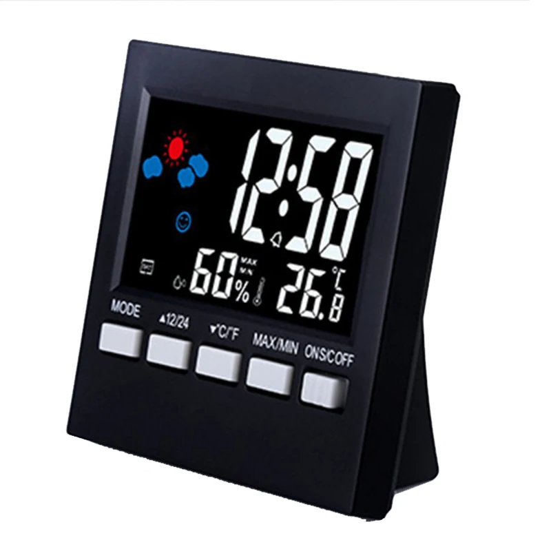 Цифровой термометр-гигрометр с цветным ЖК-дисплеем комнатный измеритель