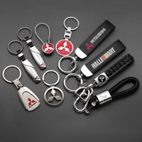 1pcs metalbraided rope car styling keychain key chain key rings accessories for mitsubishi asx outlander xl3 lancer pajero l200