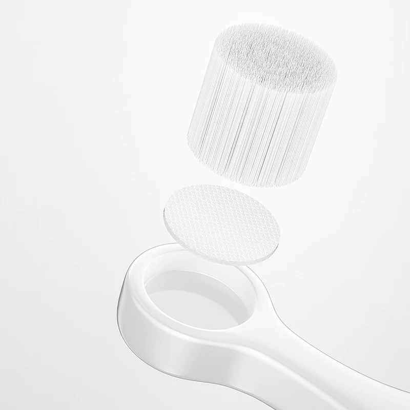 Cepillo de dientes con mango de anillo y cabeza redonda para ni&ntilde;os, cerdas suaves de 0,08mm, Material seguro, dise&ntilde;o antideslizante, protege los dientes del beb&eacute;-4