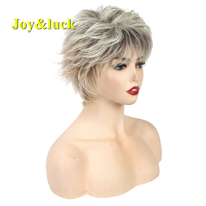 Женский короткий парик Joy & luck черные синтетические парики с эффектом омбре