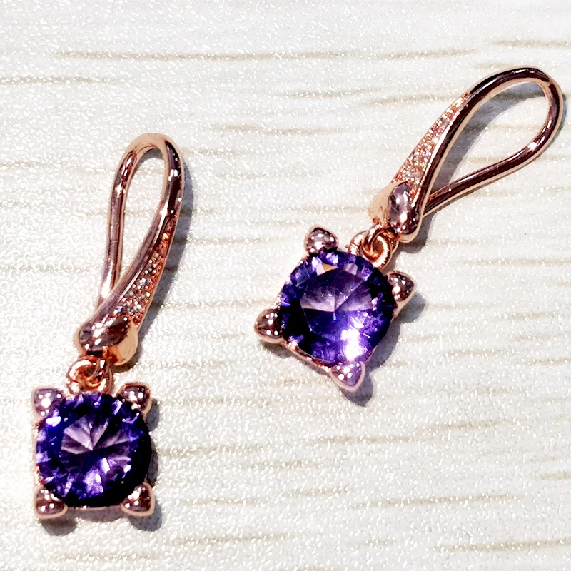 Винтажные длинные висячие серьги для женщин 2020 Bijoux квадратные фиолетовые