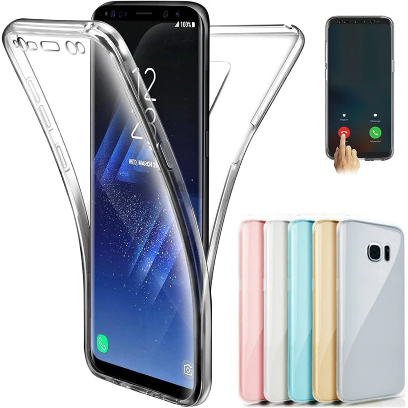 Чехол для Samsung S8 S9 Plus S7 S6 Edge с полной защитой прозрачный мягкий чехол из ТПУ J3 J5 J7 A3
