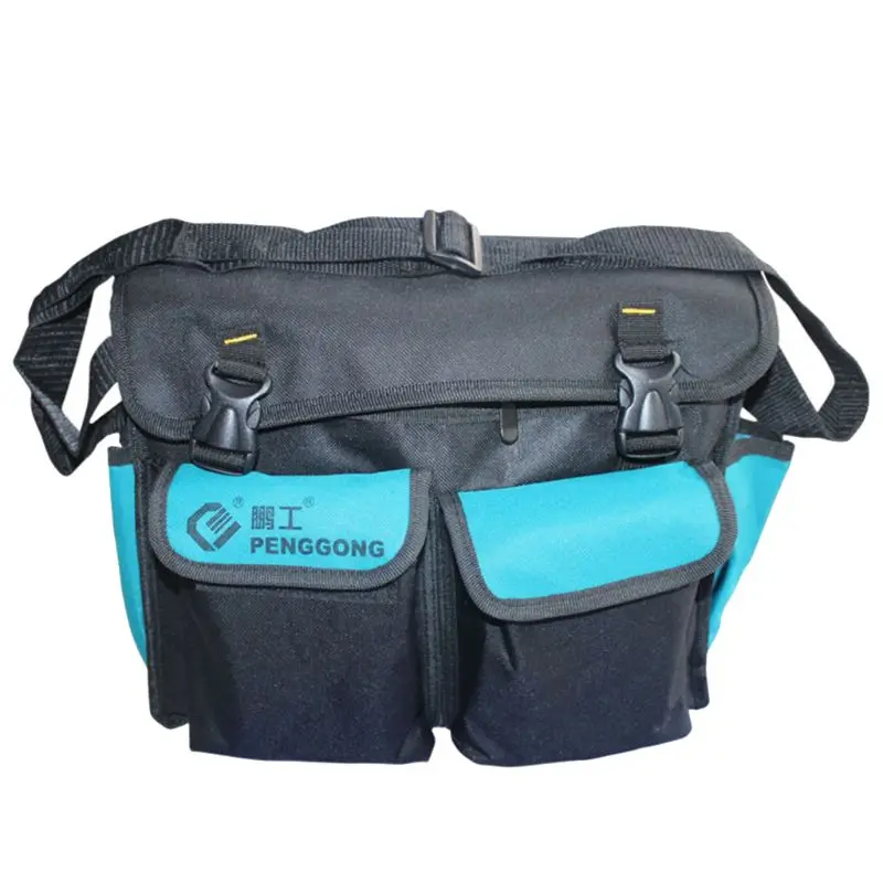 

Hardware Toolkit Shoulderbag Waterproof Oxford Cloth Multi Organize Pockets Storage Pouch Portable Electrician Worker Use Tool