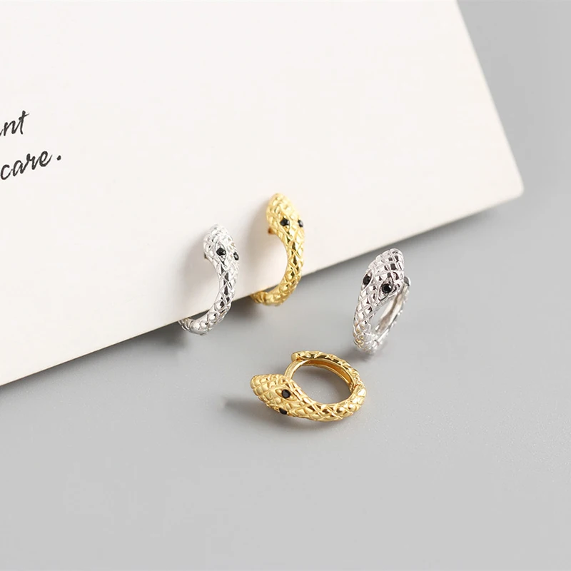 

Silver Gold Little Snake Crystal Metal Earrings Sweet And Lovely Fashion Holiday Party For Women Girl Jewelry Accessories Gift