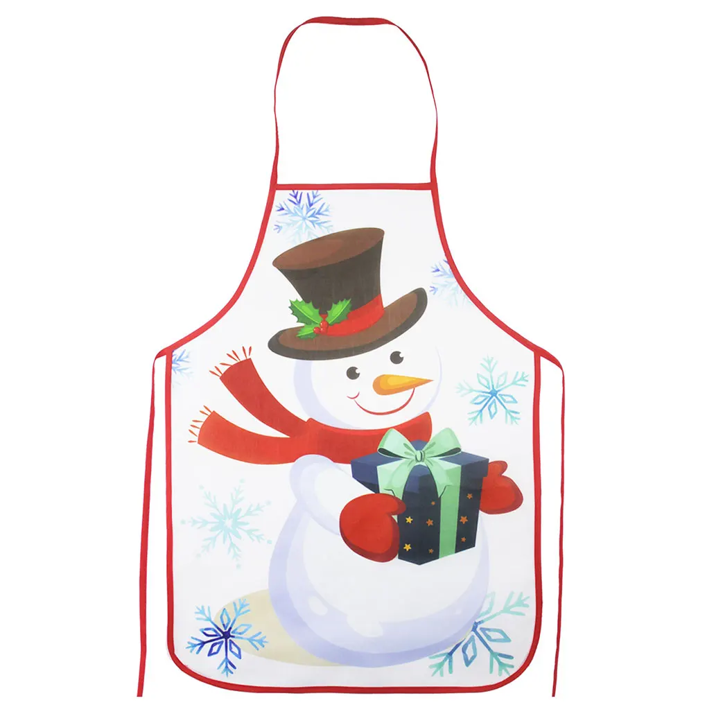 Рождественский тематический кухонный фартук для женщин и мужчин слюнявчик из
