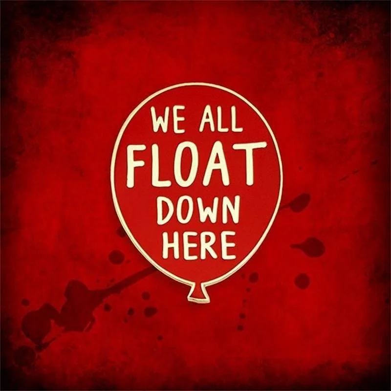 Клоун красный шар мы все плаваем здесь ужас эмаль значок на лацкан Stephen King's