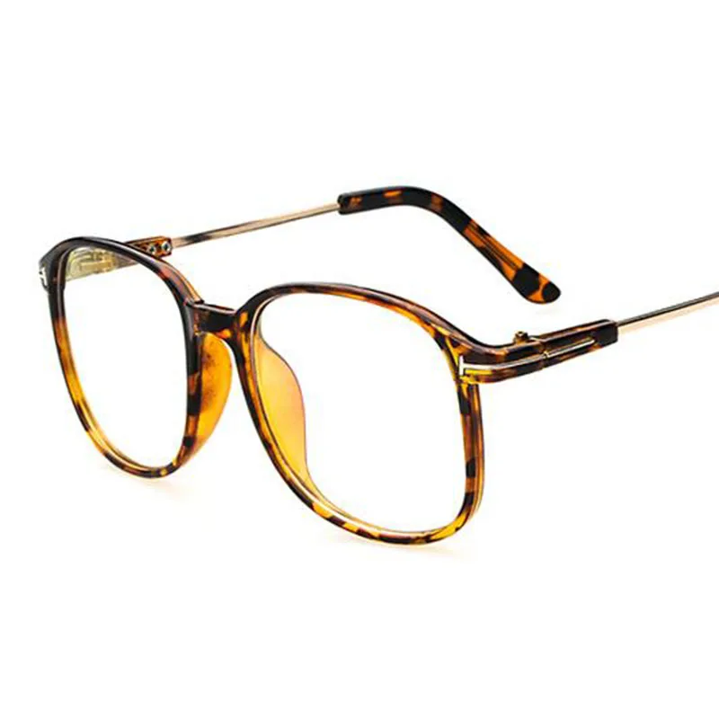 leopard frame Ретро большие оправы, очки для близорукости, для женщин и мужчин, очки для глаз, оптические очки Oculos De Grau-1,0-1,5-2,0-2,5-6,0 - Цвет оправы: leopard frame