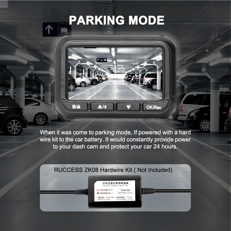 ZEROGOGO Автомобильный видеорегистратор Мини Full HD 1080P с углом обзора 170 градусов NOVATEK