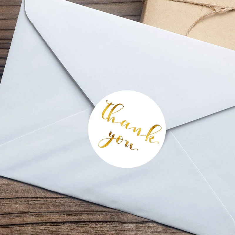 Свадебные наклейки Подарочная коробка 500 шт. круглых этикеток из крафт бумаги