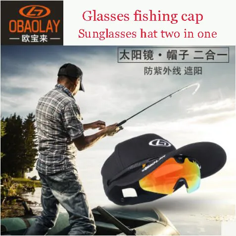 Мужские/женские поляризованные солнцезащитные очки + шляпа спортивный костюм