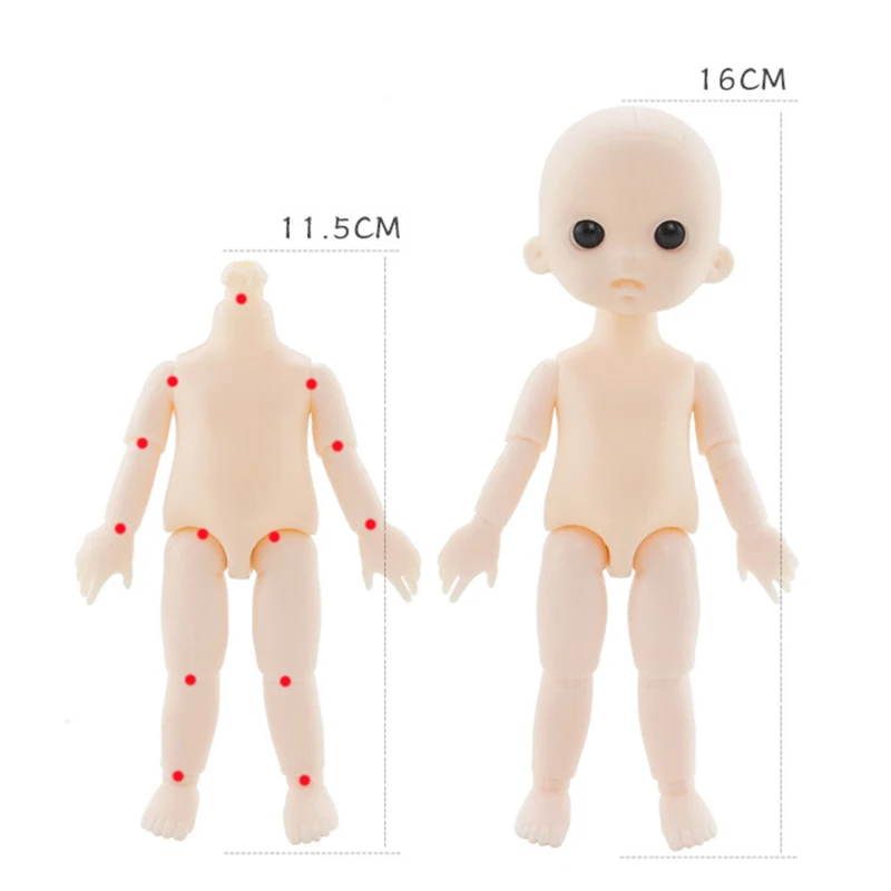 Кукла шарнирная 16 см 13 дюймов Обнаженная