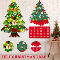 felt christmas tree with led lights diy christmas gift tree wall hanging ornaments new year gifts christmas decorations for home