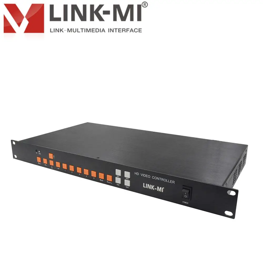 LINK MI 4K 4X1 мульти просмотр видео мультиплексор Ультра HD синтезатор HDMI + VGA DP вход RS232