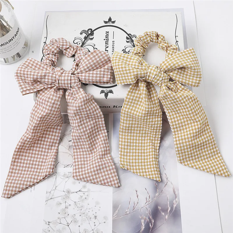 

Elastic Bow Streamers Hair Ring Fashion Ribbon Girl Hair Bands Scrunchies Horsetail Tie Headwear Hair Accessories