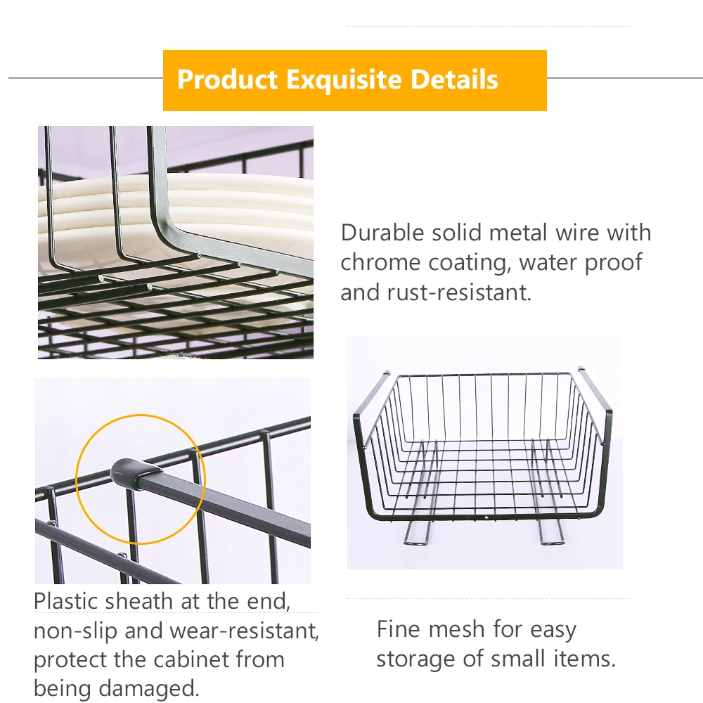 Новая кухонная железная сетчатая корзина шкаф дверь органайзер стойка держатели
