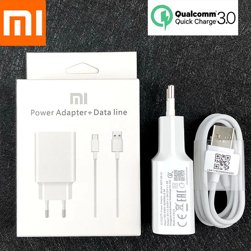 Быстрое зарядное устройство для Xiaomi Redmi note 9 оригинальное QC 3 0 адаптер Usb C Mi SE 9T 8 10