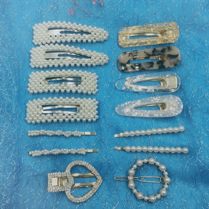 14 шт./компл. Корейская стильная отделан &quotжемчугом&quot заколка для волос