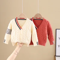 v neck kids sweaters spring winter baby boys girls warm knitted bottoming thicken teenage outdoor childrens clothes top high qu