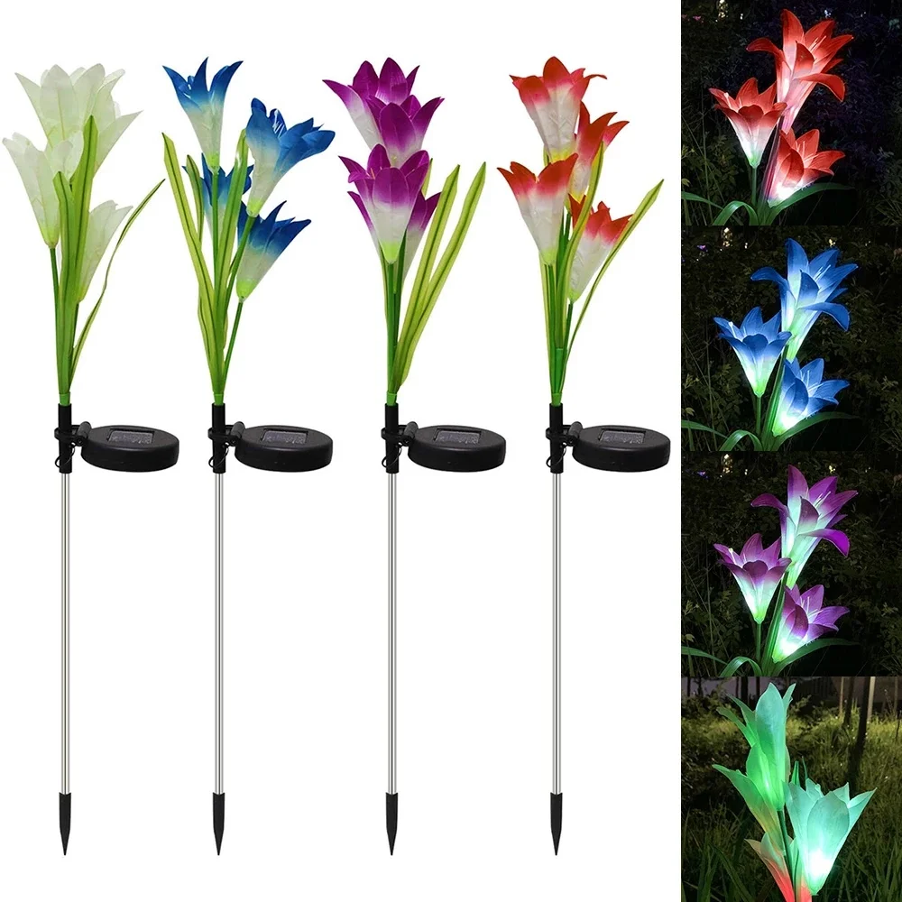 

Outdoor LED Solar Simulation Flower Light Decorative Flower Lights Garden Decoration Lawn Lamp Waterproof Landscape Light.