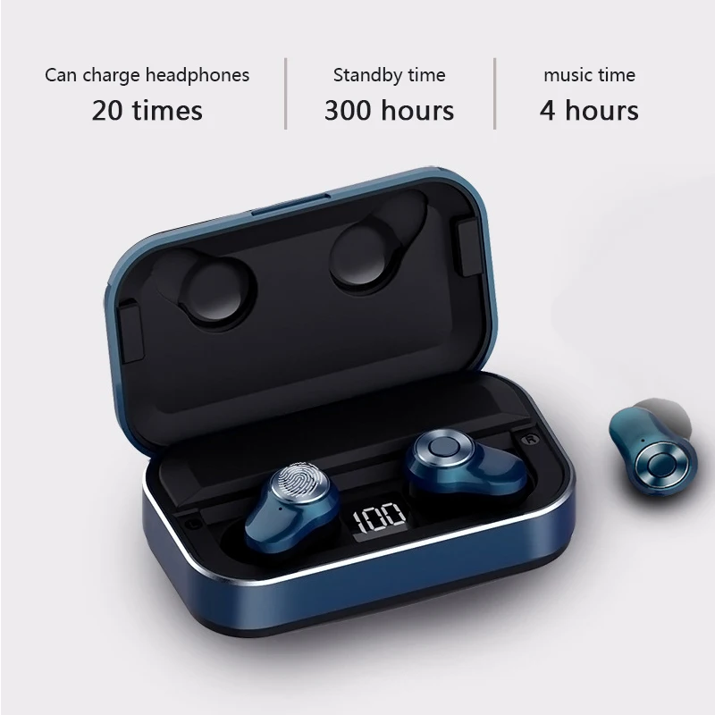 Bluetooth 5 0 TWS 8D стерео наушники беспроводные с аккумулятором 3000 мАч зарядная коробка