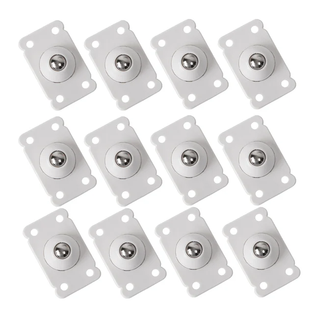 12 шт. колеса для мебели ролик из нержавеющей стали самоклеящийся универсальный с