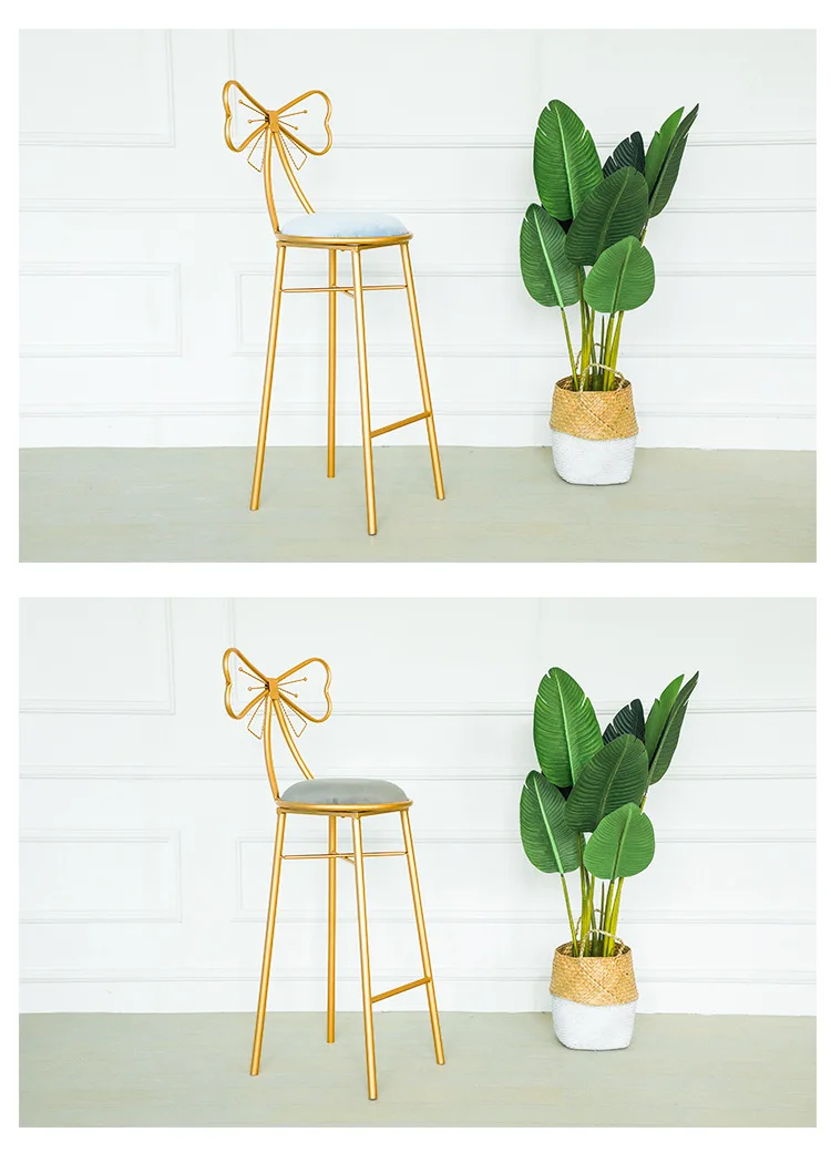 Металлические барные стулья Творческий бантом есть ресторанные стул на стойке