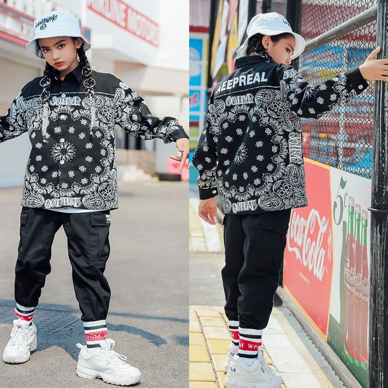 Костюмы для девочек в стиле хип хоп детской комнаты современных танцев