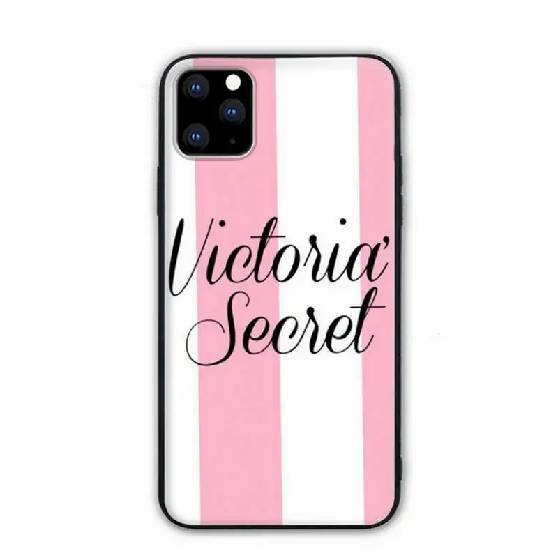 

Black Soft Victoriaes With Pinks Secret Telephone Case For Iphone 11 12 Pro Max 5s 6 6s 7 8 Plus X Xs Xs Max XR SE 2020 Cvoer