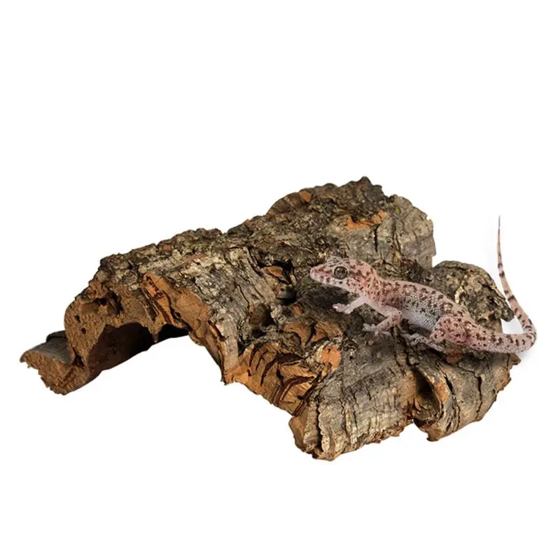 

Reptile Climbing Cork Bark Natural Tree Wood Habitat Lizard Spider Small Animal Hiding Place Pet Supplies Terrariums Landscaping