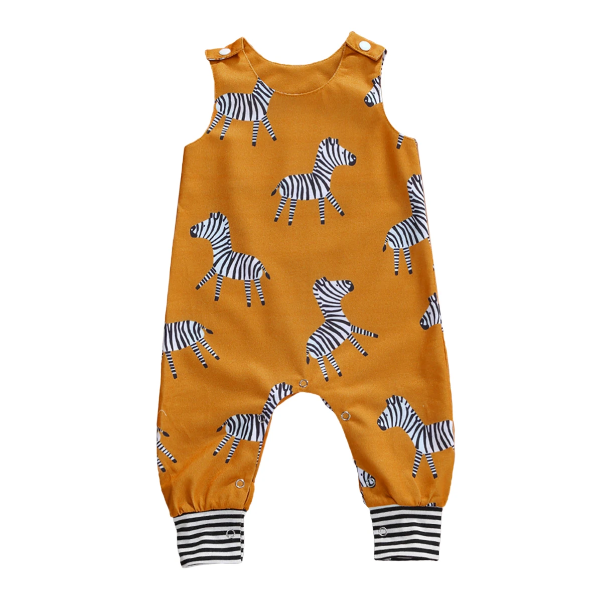 

AA Baby Boy Romper Cute Animals Patterns Sleeveless Round Neck Button Closure Jumpsuit Shoulder Button Unisex Summer Rompers
