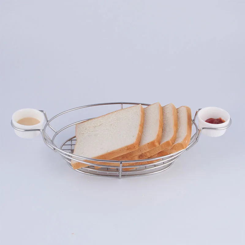 2 керамических чашки + корзина для хранения продуктов проволока закусок