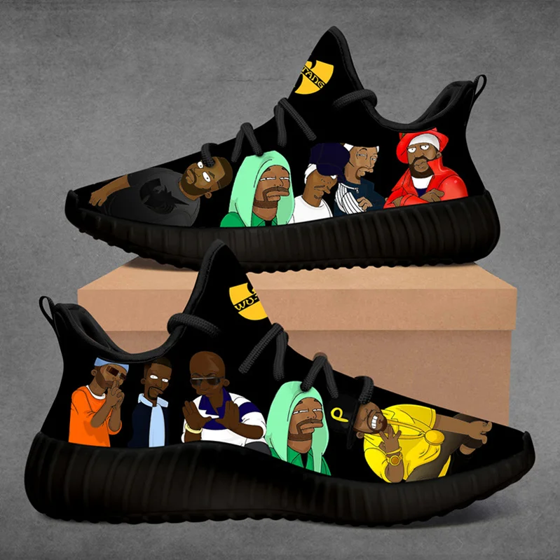 

Custom Sneakers REZ Black WU TANG CLAN FOR Zapatos Hombre Running shoes